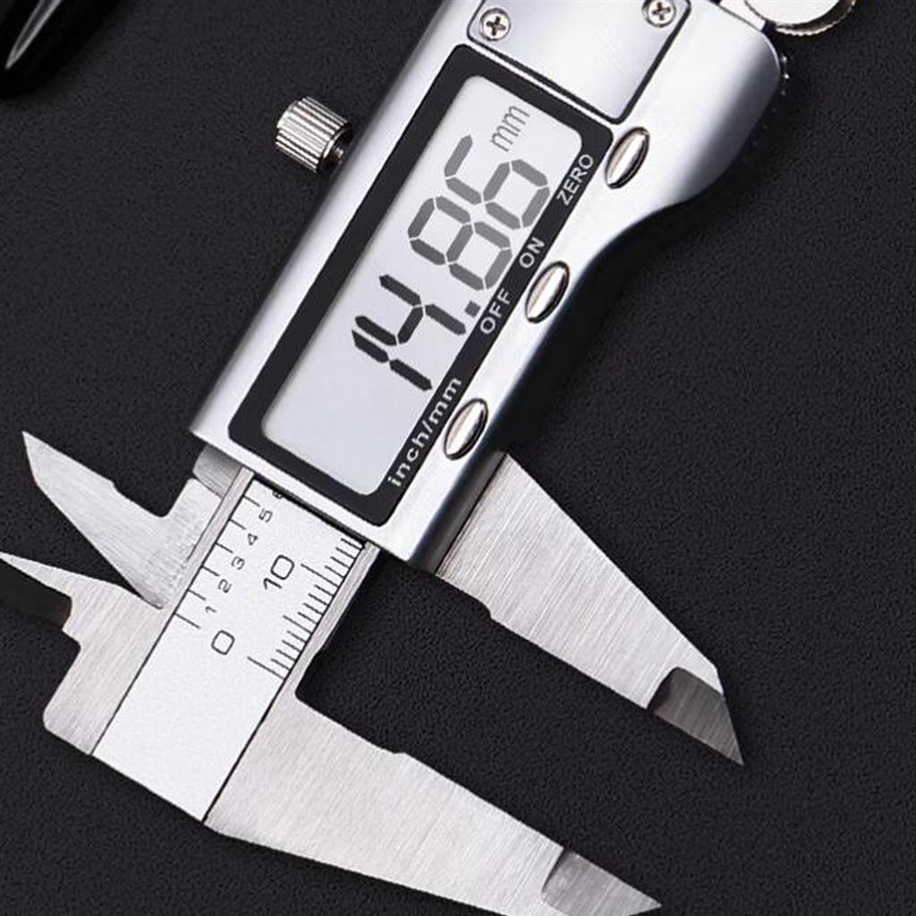 6 Range Digital LCD Caliper Vernier Micrometer Test Gauge Stainless Steel-Metal LCD dial plate