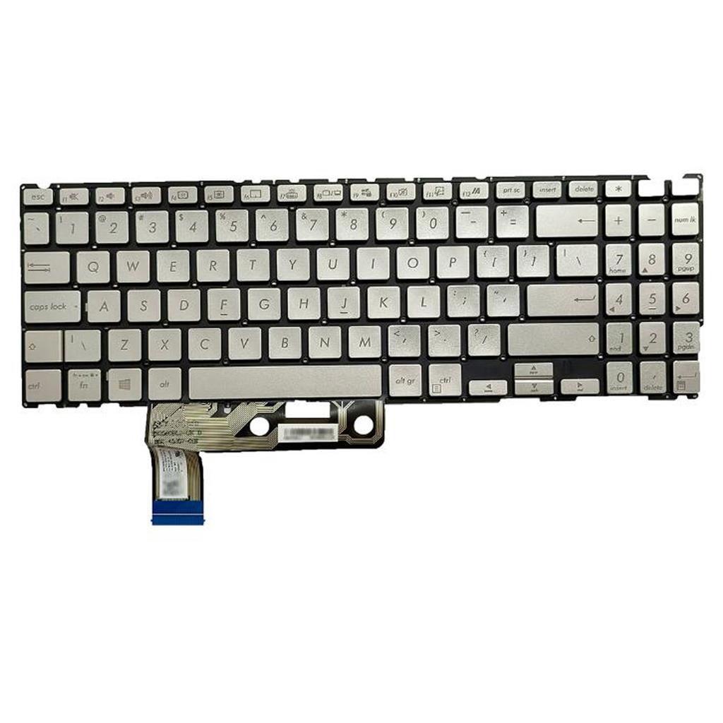 Notebook keyboard for Asus ZenBook 15 UX533 UX533F with backlit silver