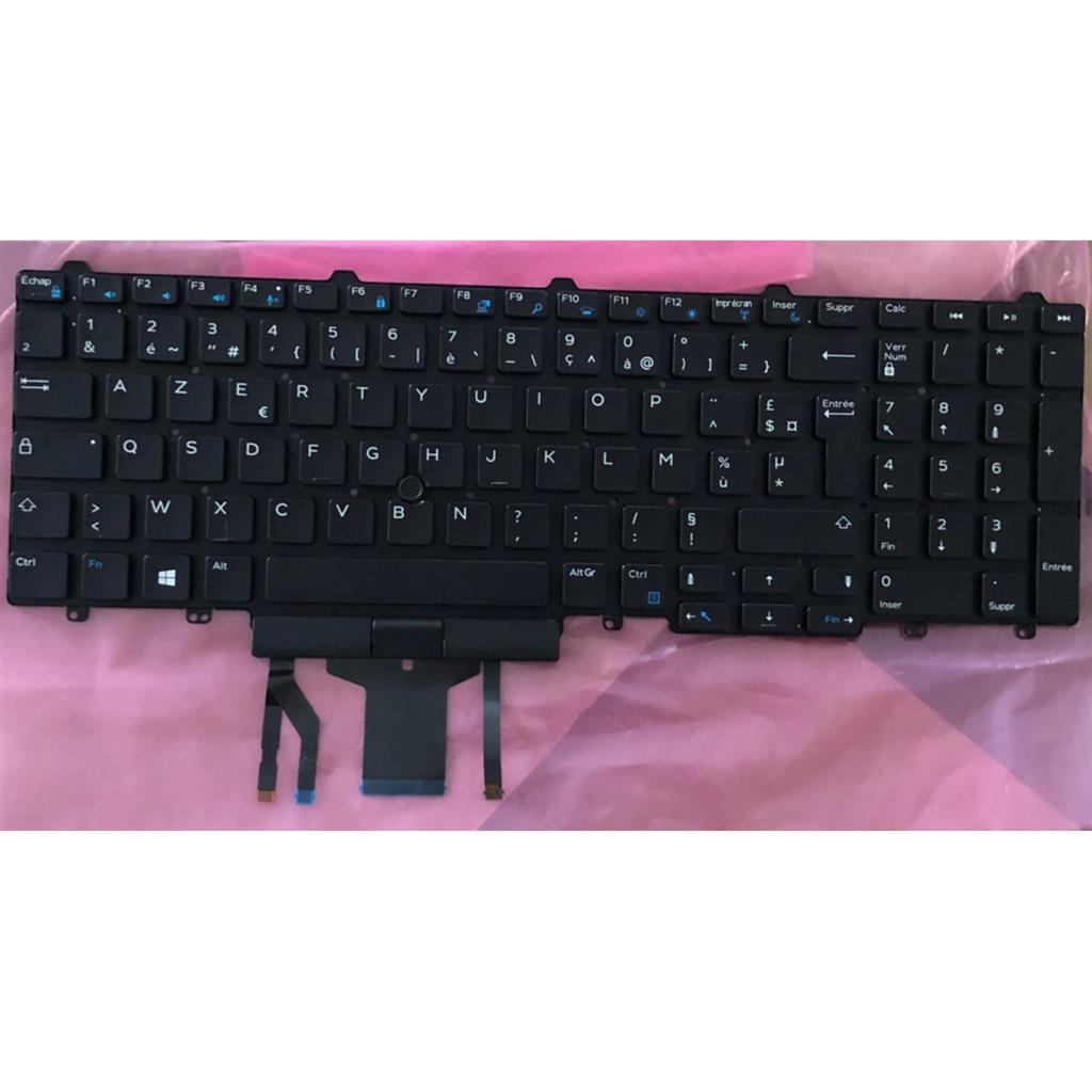 Notebook keyboard for Dell Latitude E5550 E5570 Precision 3510 with pointstick AZERTY