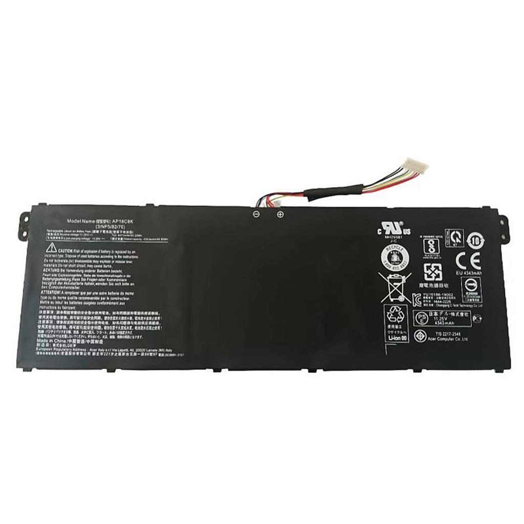 Notebook battery for Acer Aspire 5 A515-43 AP18C4K 11.4V 48Wh