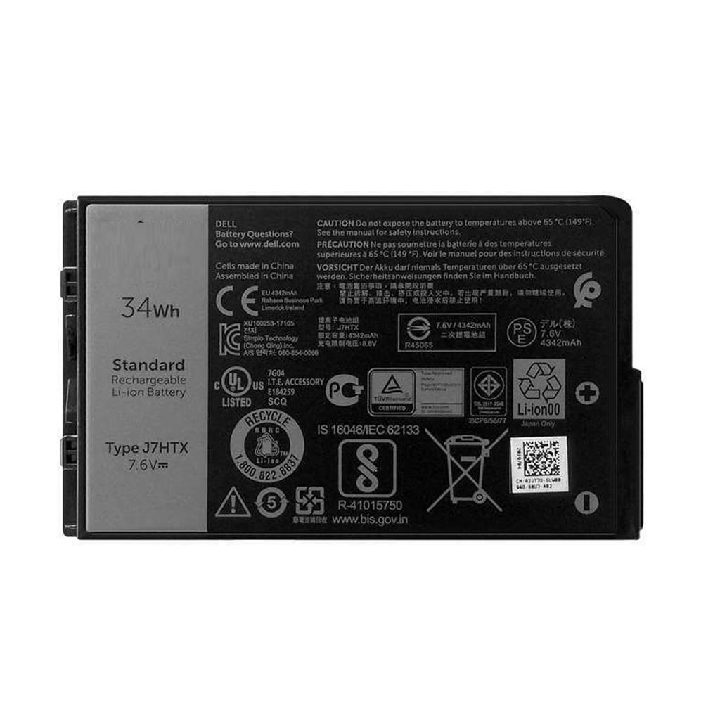 Notebook battery for Dell Latitude 12 7202 7212 Rugged Tablet Battery 7.4V 3600mAh J7HTX