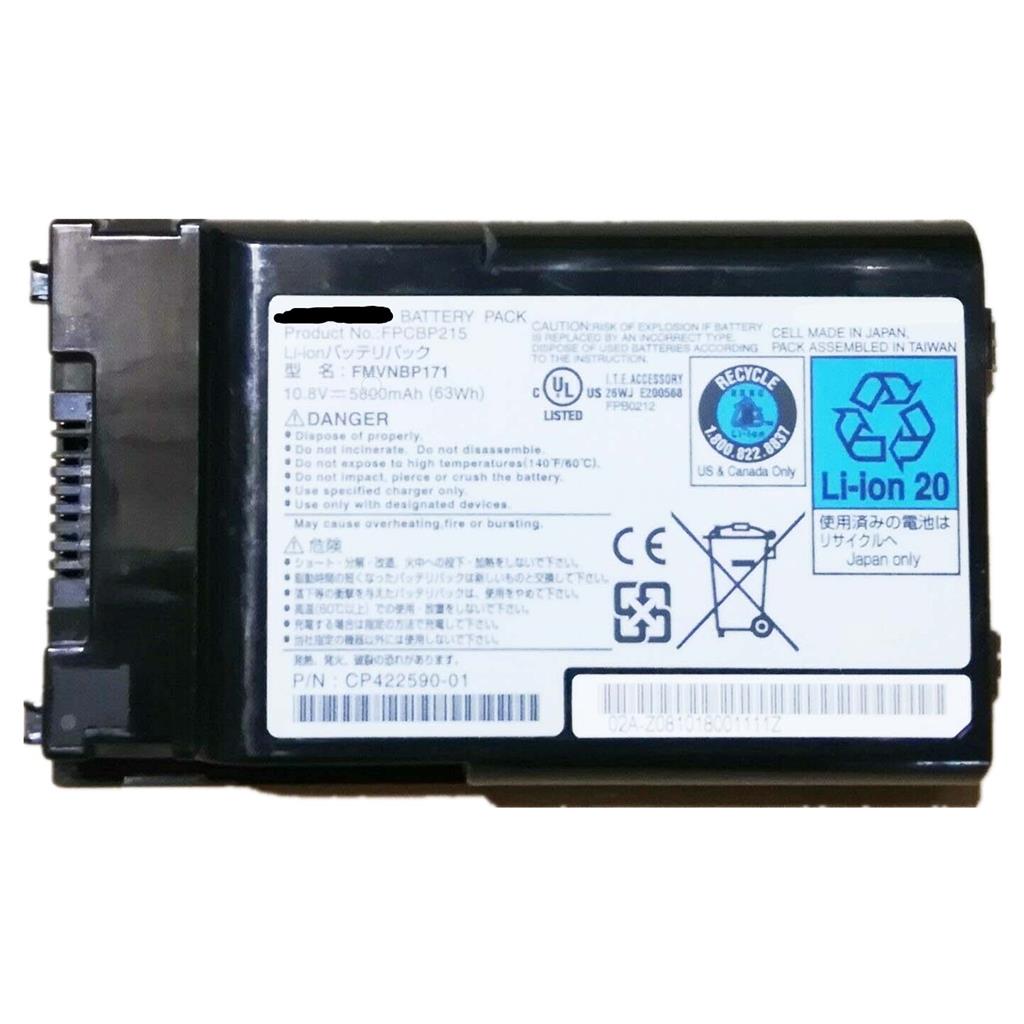 Notebook battery for Fujitsu LifeBook T1010 T4310 T5010 T4410 series  10.8V 63Wh