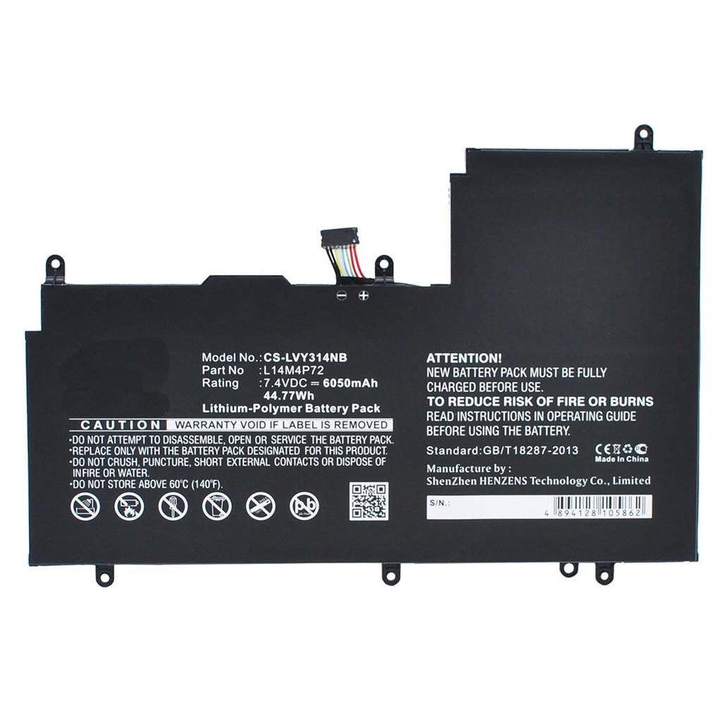 Notebook battery for Lenovo Yoga 3 14 series L14S4P72 7.4V 6050mAh