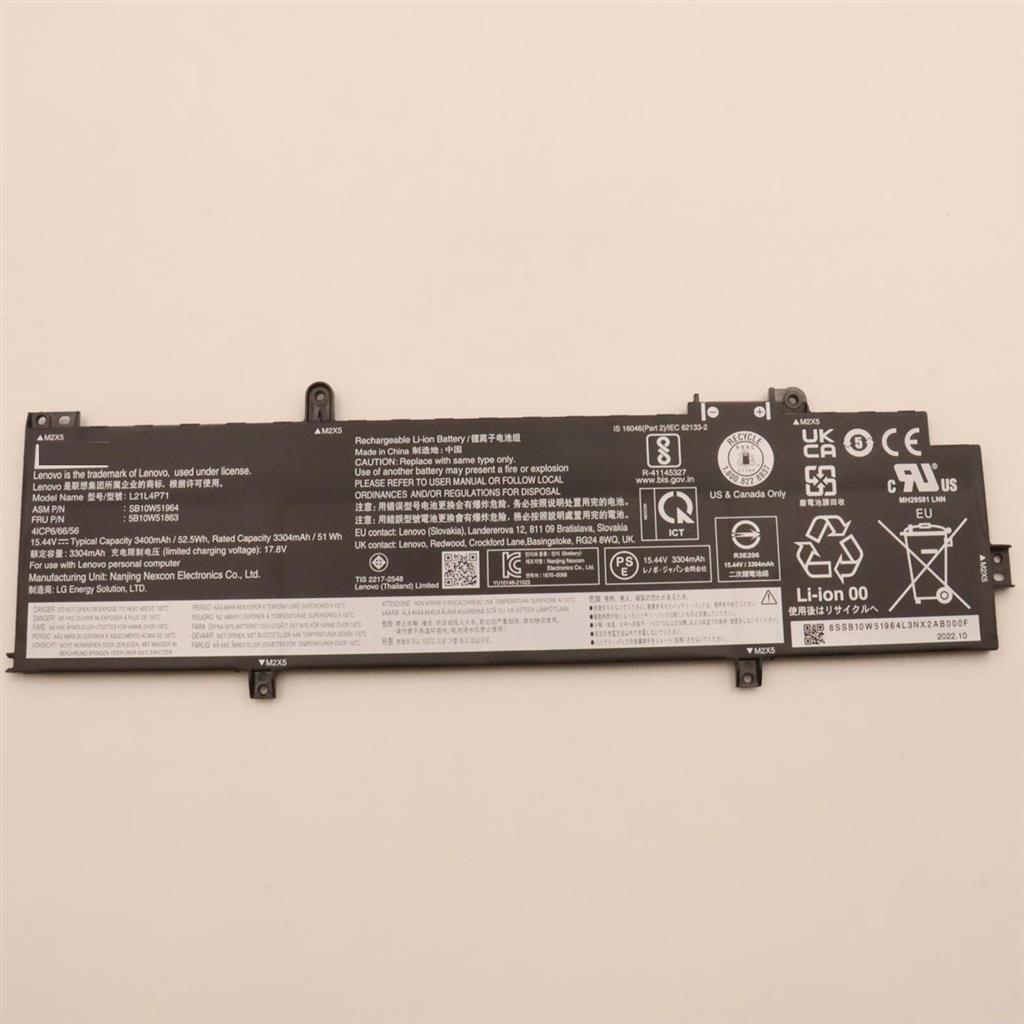 Notebook Battery for Lenovo ThinkPad T14 Gen 3 P14S Gen3 4 Cells L21L4P71 15.44v 52.5WH