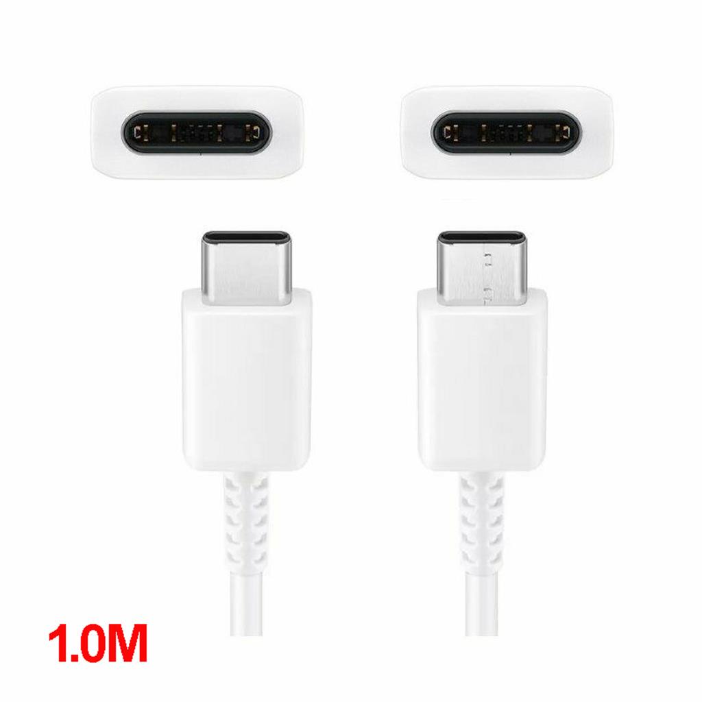Genuine Samsung Galaxy Note 20 Ultra S20 Type-C to Type-C Fast Charger Cable 1m 3A White