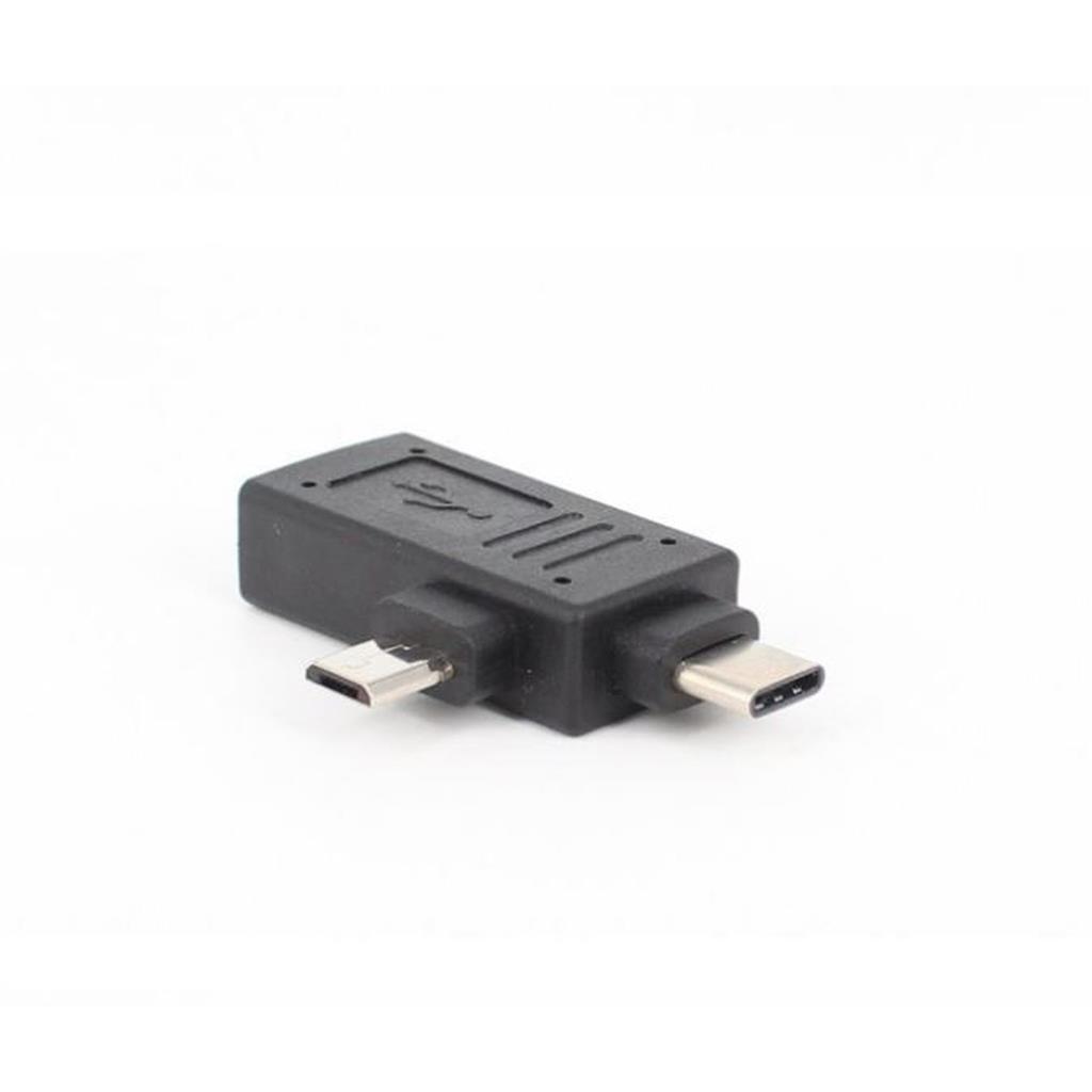 USB Type-A Female to USB-C & Micro USB Male OTG Adapter