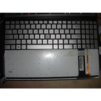 Notebook keyboard for Asus N56 N76 N550 N750  with backlit  silver