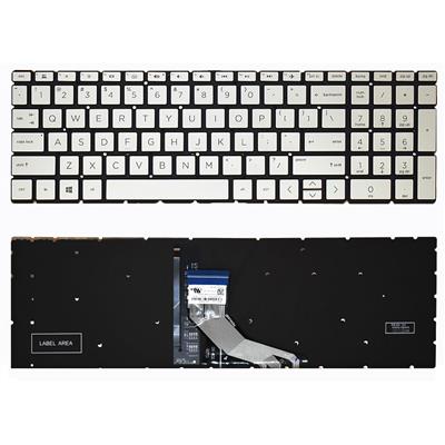 Notebook keyboard for HP Pavilion 15-DA 15-DB 15-DK 15-CX Silver with backlit