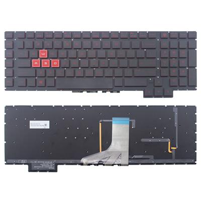 Notebook keyboard for HP Omen 17-AN with backlit Red TPN-Q195
