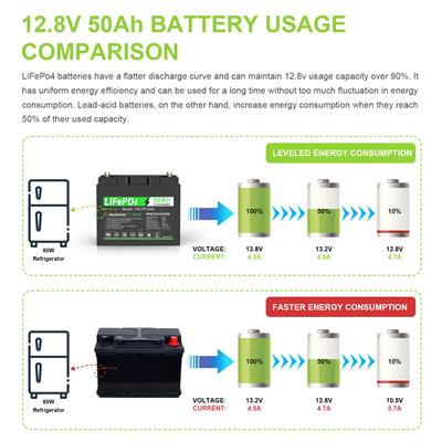 Lifepo4 battery 12.8V 50Ah accu for Camping / Solar System /Home Alarm Systems