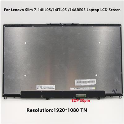 14 LCD Screen With Frame Replacement For Lenovo Slim 7-14ARE05 14ITL05 5D10S39645