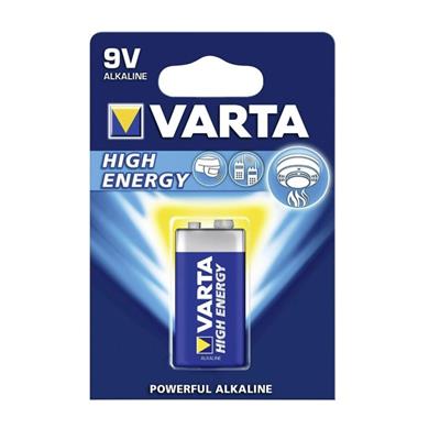 VARTA 9V High Energy Blok batterij, LR22, Blister OP=OP