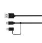 Goji 2in1 Data Cable MFI Lightning & microUSB 1m Black