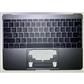 Notebook keyboard for Apple Macbook 12  2015 A1534 topcase without touchpad grey